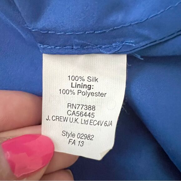 J.Crew Royal Blue Sleeveless Mini Chiffon Dress - Picture 10 of 10